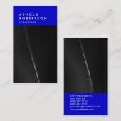 Verticaal grijs Golf Blue Trendy Visitekaartje (Voorkant / Achterkant)