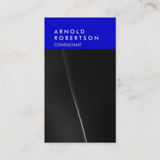 Verticaal grijs Golf Blue Trendy Visitekaartje (Voorkant)