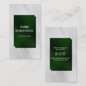 Verticaal grijs groen aantrekkelijk Visitekaartje (Voorkant / Achterkant)