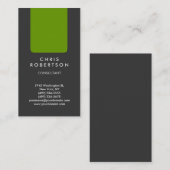 Verticaal grijs groen strepe Visitekaartje (Voorkant / Achterkant)