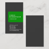 Verticaal grijs groen strepen Visitekaartje (Voorkant / Achterkant)