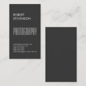 Verticaal grijs Hedendaags Trendy Visitekaartje (Voorkant / Achterkant)
