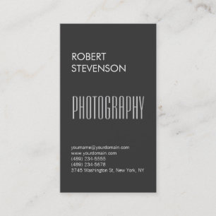 Verticaal grijs hedendaags Visitekaartje