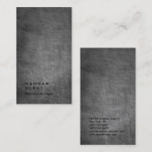 Verticaal grijs krijtbord eenvoudige platte manage visitekaartje (Voorkant / Achterkant)