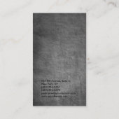 Verticaal grijs krijtbord eenvoudige platte manage visitekaartje (Achterkant)