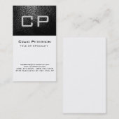 Verticaal grijs leder White Monogram Visitekaartje (Voorkant / Achterkant)