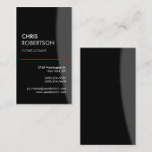 Verticaal grijs Patroon Chic Trendy Visitekaartje (Voorkant / Achterkant)