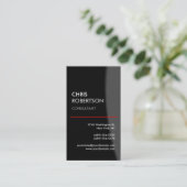 Verticaal grijs Patroon Chic Trendy Visitekaartje (Staand voorkant)