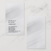Verticaal grijs Professional Trendy Visitekaartje (Voorkant / Achterkant)