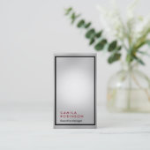 Verticaal grijs professionele moderne platte manag visitekaartje (Staand voorkant)