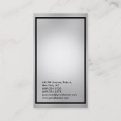 Verticaal grijs professionele moderne platte manag visitekaartje (Achterkant)