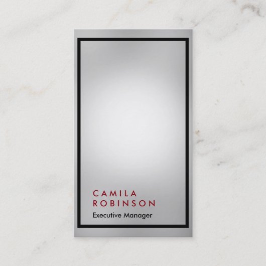 Verticaal grijs professionele moderne platte manag visitekaartje (Voorkant)