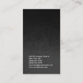 Verticaal grijs professionele, platte minimalistis visitekaartje (Achterkant)