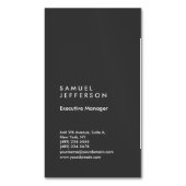 Verticaal grijs professionele vlakte modern stijlv magnetisch visitekaartje (Voorkant Verticaal)