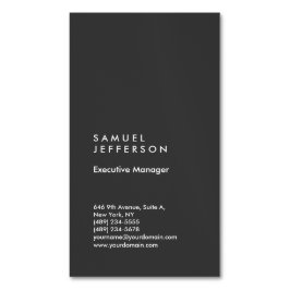 Verticaal grijs professionele vlakte modern stijlv magnetisch visitekaartje