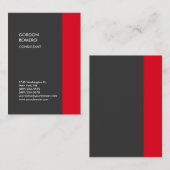 Verticaal grijs rode streep legant maag visitekaartje (Voorkant / Achterkant)