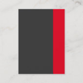 Verticaal grijs rode streep legant maag visitekaartje (Achterkant)