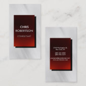 Verticaal grijs rood aantrekkelijk Visitekaartje (Voorkant / Achterkant)