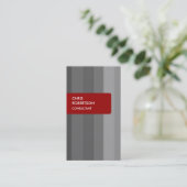 Verticaal grijs rood aantrekkelijk Visitekaartje (Staand voorkant)