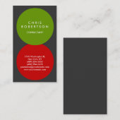 Verticaal grijs rood groen Visitekaartje (Voorkant / Achterkant)