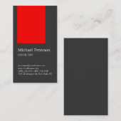 Verticaal grijs rood strepe consultant Visitekaart Visitekaartje (Voorkant / Achterkant)