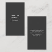 Verticaal grijs standaard modern Visitekaartje (Voorkant / Achterkant)