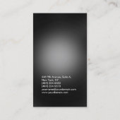 Verticaal grijs stijlvol elegant trendprofessionee visitekaartje (Achterkant)