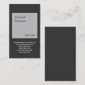 Verticaal grijs stripe consultant Visitekaartje (Voorkant / Achterkant)