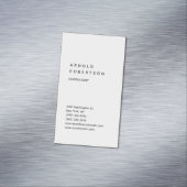 Verticaal grijs trendy consultant minimalistisch magnetisch visitekaartje (Voorbeeld)