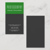 Verticaal grijs Visitekaartje met groene streep (Voorkant / Achterkant)