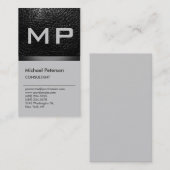 Verticaal grijs Visitekaartje van het rendementsmo (Voorkant / Achterkant)