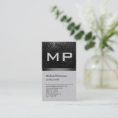 Verticaal grijs Visitekaartje van het rendementsmo (Staand voorkant)