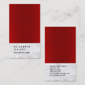 Verticaal grijs wandsteen, eenvoudig naamplaatje visitekaartje (Voorkant / Achterkant)