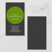 Verticaal grijs wit groen rond Visitekaartje (Voorkant / Achterkant)