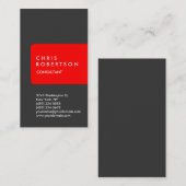 Verticaal grijs wit rood streep Visitekaartje (Voorkant / Achterkant)