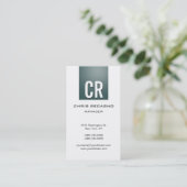 Verticaal grijs witte achtergrond Visitekaartje (Staand voorkant)