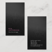 Verticaal grijs zwart patroon, professioneel vlak visitekaartje (Voorkant / Achterkant)