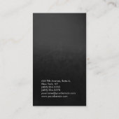 Verticaal grijs zwart patroon, professioneel vlak visitekaartje (Achterkant)
