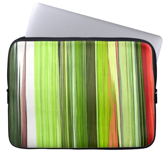 Verticaal groen Abstract 422 Laptop Sleeve (Voorkant)