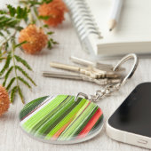 Verticaal groen Abstract 422 Sleutelhanger (Voorkant Rechts)