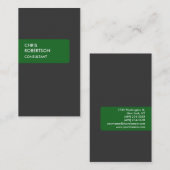 Verticaal groen grijs aantrekkelijk Visitekaartje (Voorkant / Achterkant)