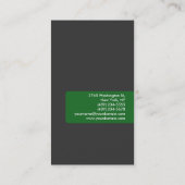 Verticaal groen grijs aantrekkelijk Visitekaartje (Achterkant)