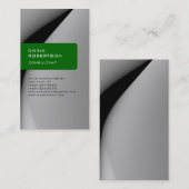 Verticaal groen groen, modern visitekaartje (Voorkant / Achterkant)