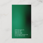 Verticaal groen uniek professioneel visitekaartje (Achterkant)