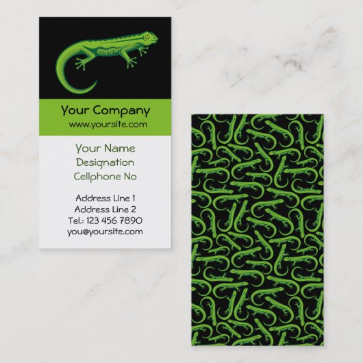 Verticaal groen visitekaartje (Voorkant / Achterkant)