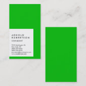 Verticaal groen wit strepe Visitekaartje (Voorkant / Achterkant)