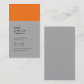 Verticaal hoogwaardig grijs minimalistisch modern visitekaartje (Voorkant / Achterkant)