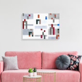 Verticaal horizontaal | Sophie Taeuber-Arp | Canvas Afdruk (Insitu (Woonkamer))