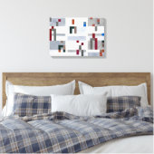 Verticaal horizontaal | Sophie Taeuber-Arp | Canvas Afdruk (Insitu (Slaapkamer))