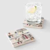 Verticaal horizontaal | Sophie Taeuber-Arp | Stenen Onderzetter (Zijkant)